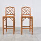 Pair of faux bamboo children chairs, 1960s