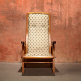 Vintage Mid Century High Back Lounge Arm Chair, 50s
