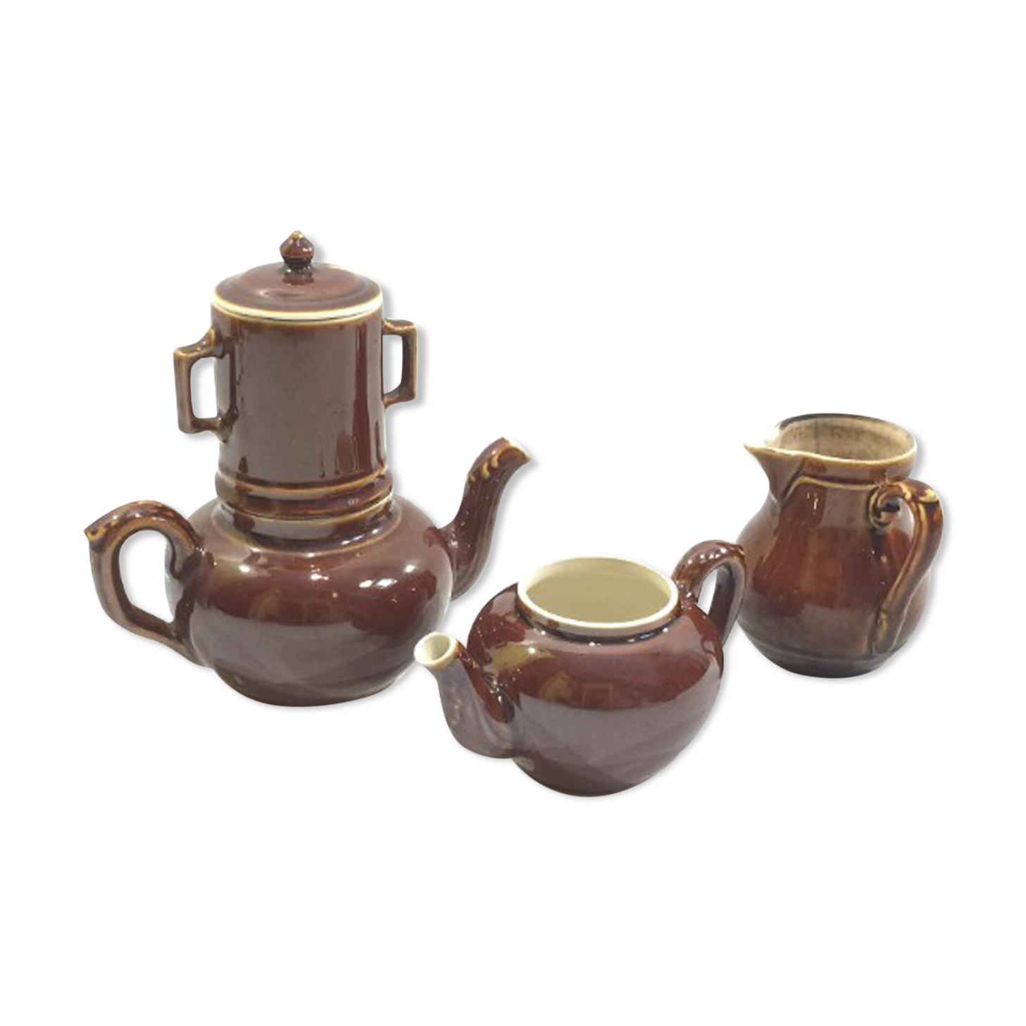 Coffee maker, teapot, milk pot