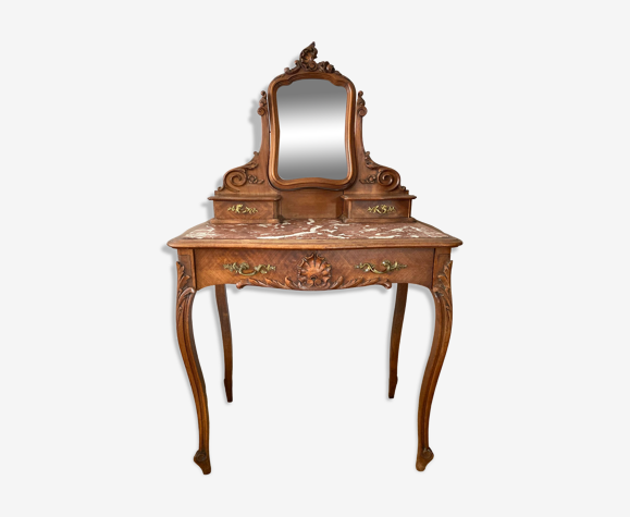Coiffeuse meuble de toilette art deco en marbre
