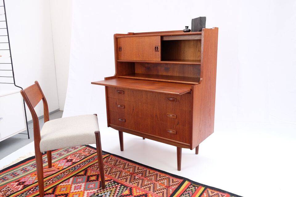 Vintage Danish secretary from the 1960s/70s, in teak, mid-century style.