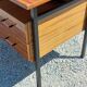 Desk of the 60s in mahogany base metal tubes 2 drawers