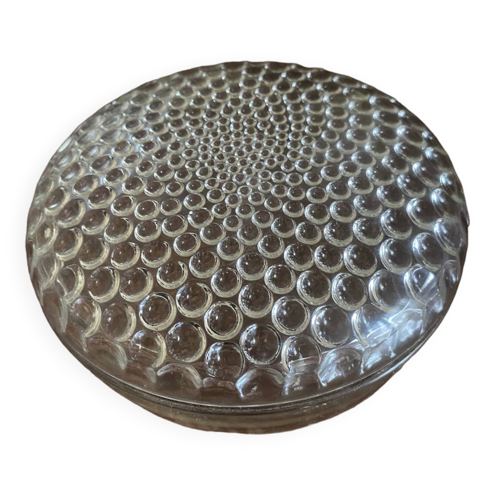Round box with Lalique crystal lid