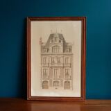 Lithograph board architecture ordinary brick