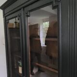 Old black Napoleon III display case, dresser, cabinet of curiosities, storage unit