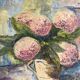 Huile sur toile nature morte aux fleurs signée A. bureau