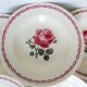 6 vintage Badonviller soup plates, Germaine model 220635