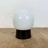 Vintage Brown Bakelite Wall or Ceiling Light with Milk Glass, 1960s