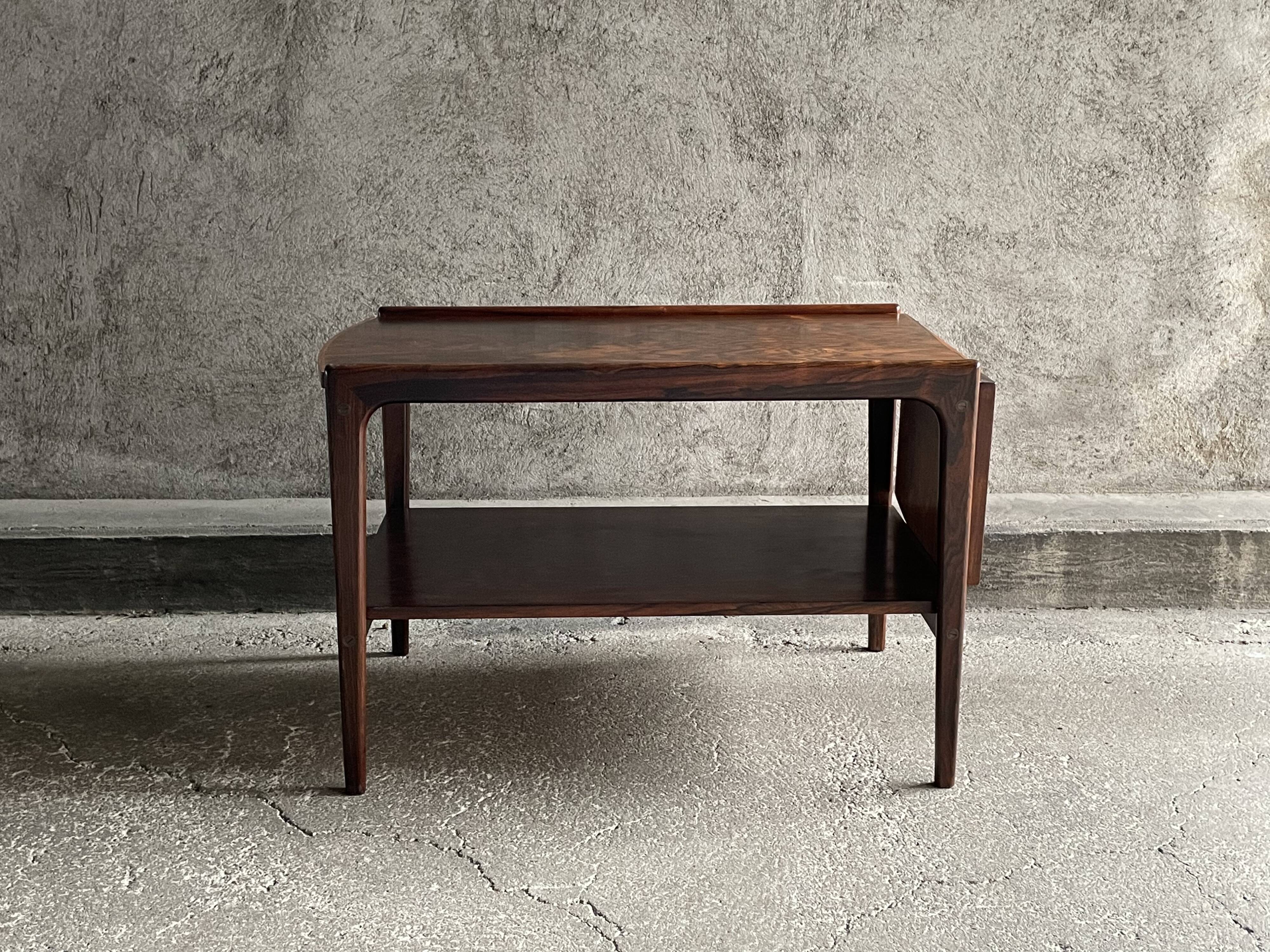 Scandinavian rosewood coffee table, 1960s