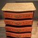 Flowered marquetry commode in Louis XV style