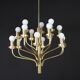 Brass chandelier 1970s