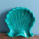 Emerald green seashell trinket dish