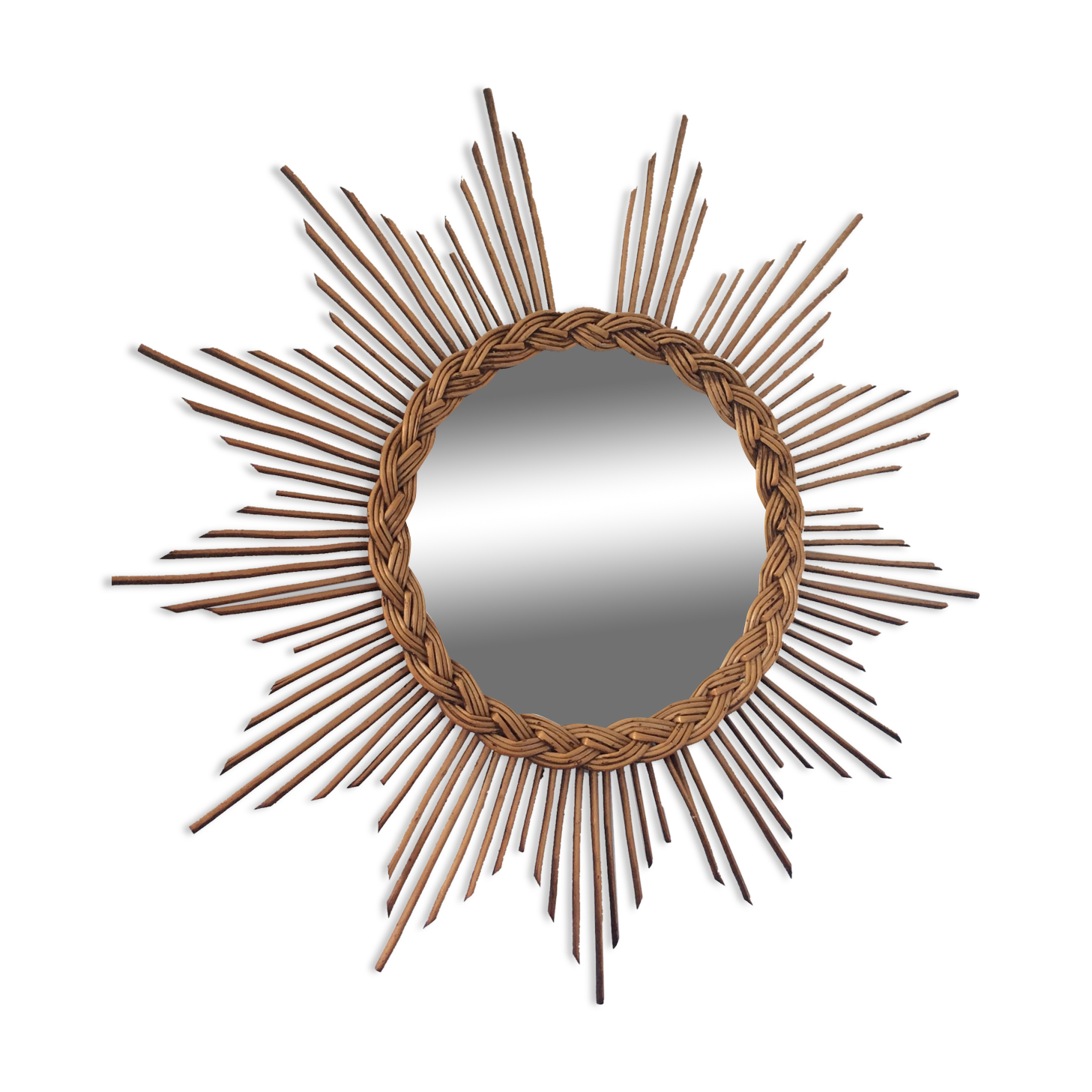 Rattan sun mirror from the 50/60s