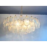 Italian chandelier poliedro murano glass