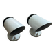 Pair of white metal wall spotlights