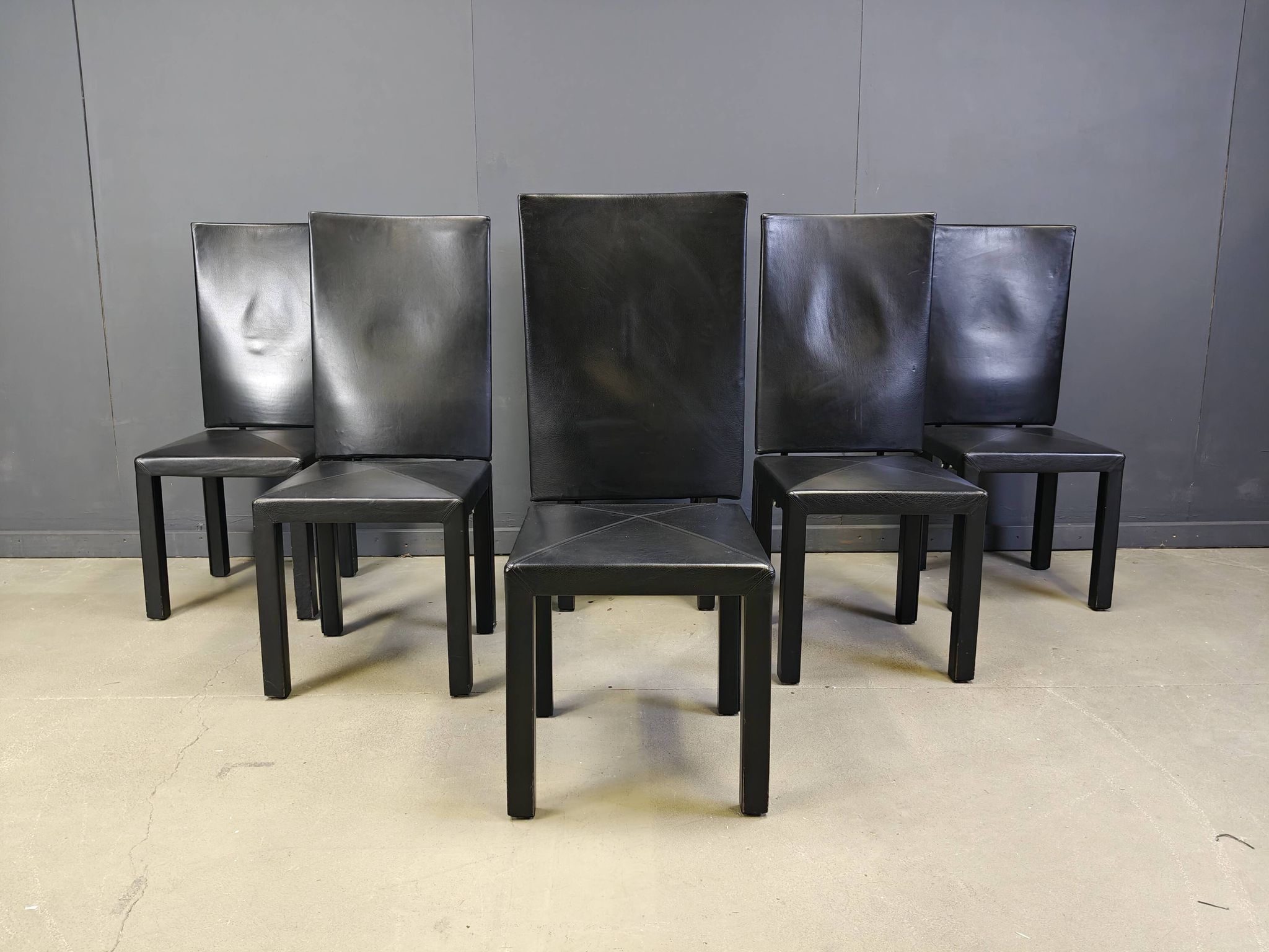 Arcalla high back dining chairs by Paolo Piva for B& B Italia set of 6
