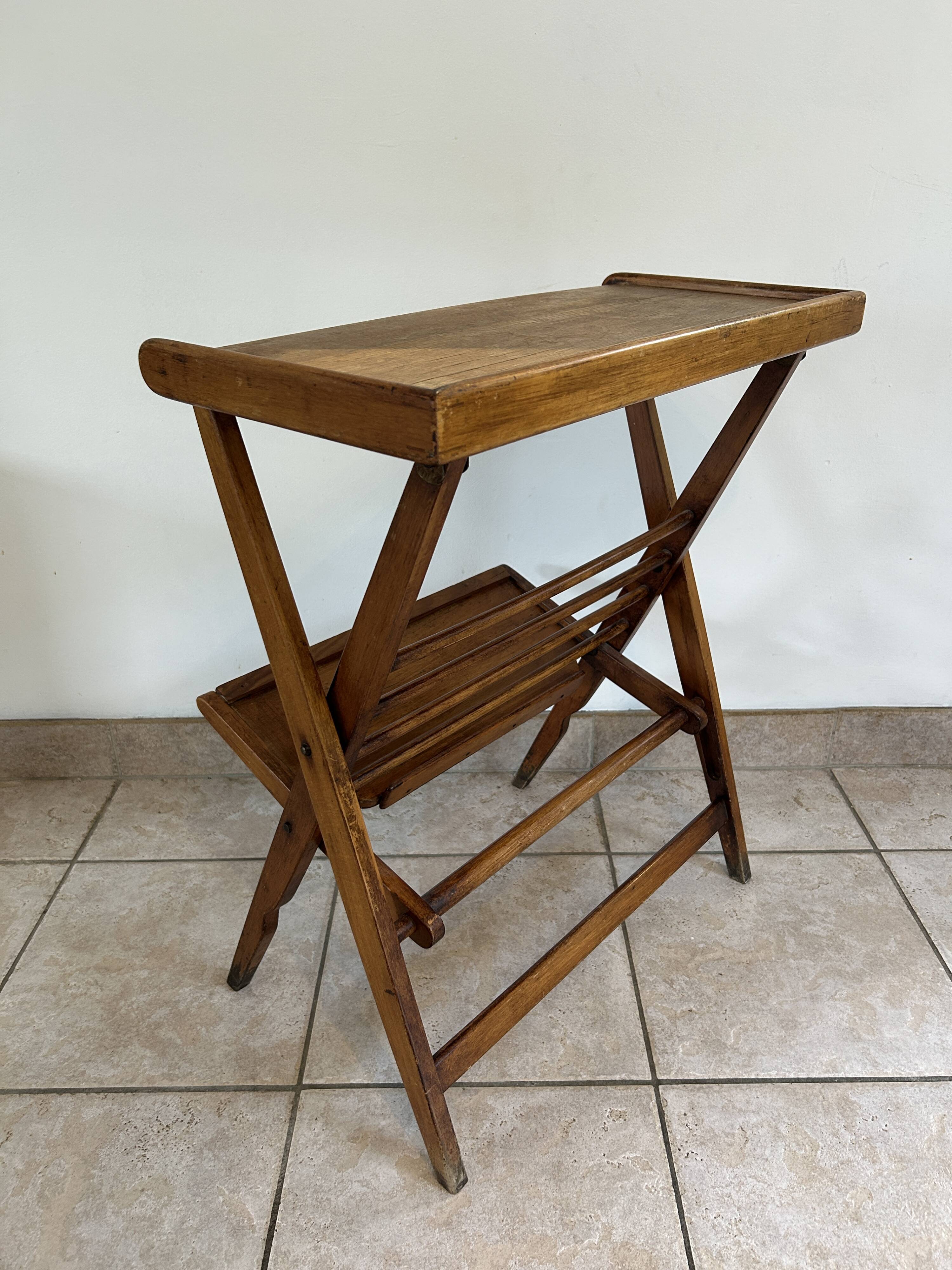 Table d'appoint, porte-revues scandinave vintage