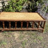 Vintage rattan coffee table