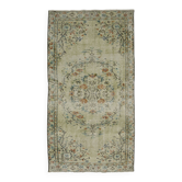 ONE-OF-A-KIND TURKISH HANDWOVEN VINTAGE RUG - RUSTIC VINTAGE CHARM 206X 109