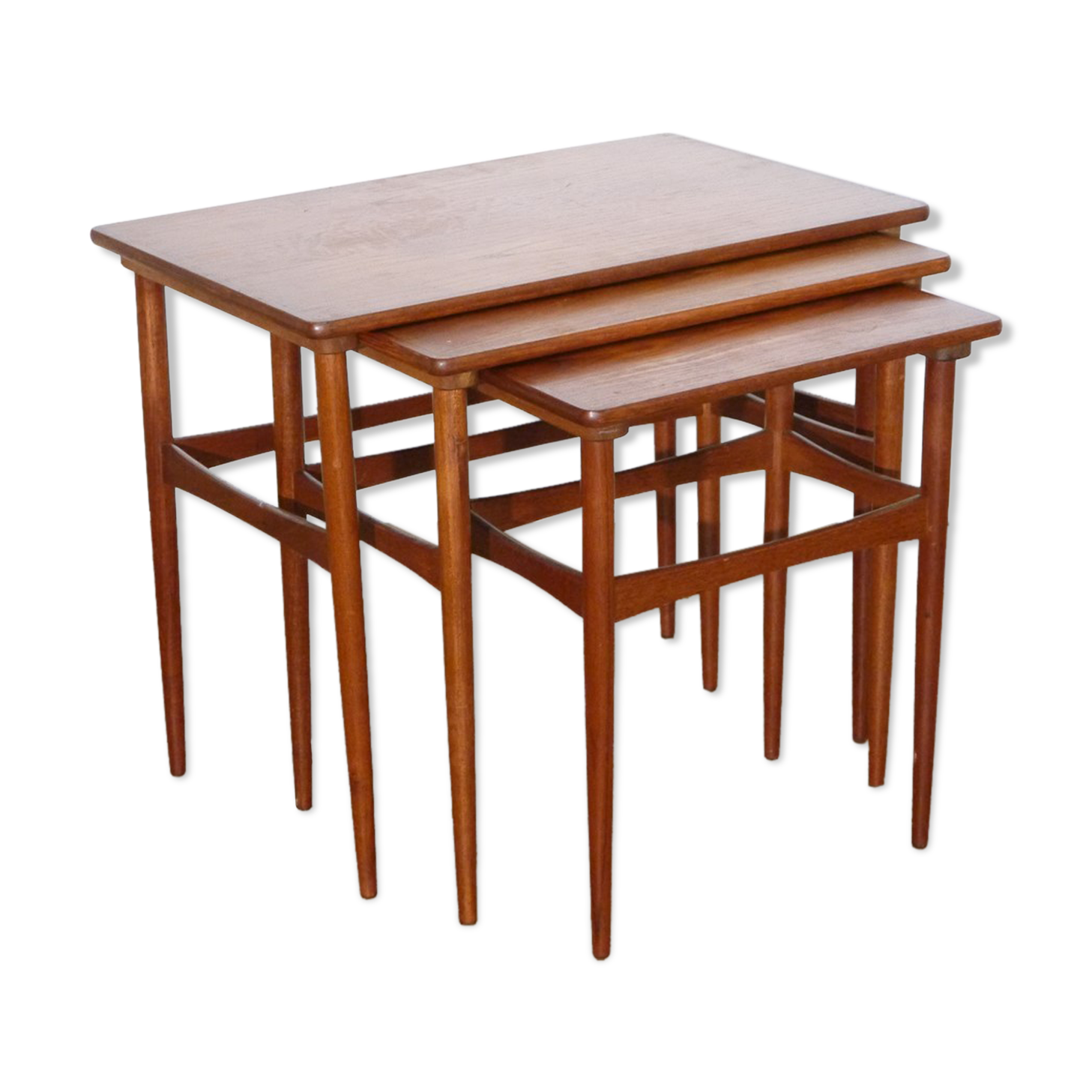 Danish teak trundle tables 1960