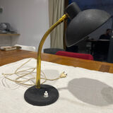 Black metal and brass desk lamp