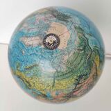 Vintage globe luminous world map Scan Globe Denmark 1973