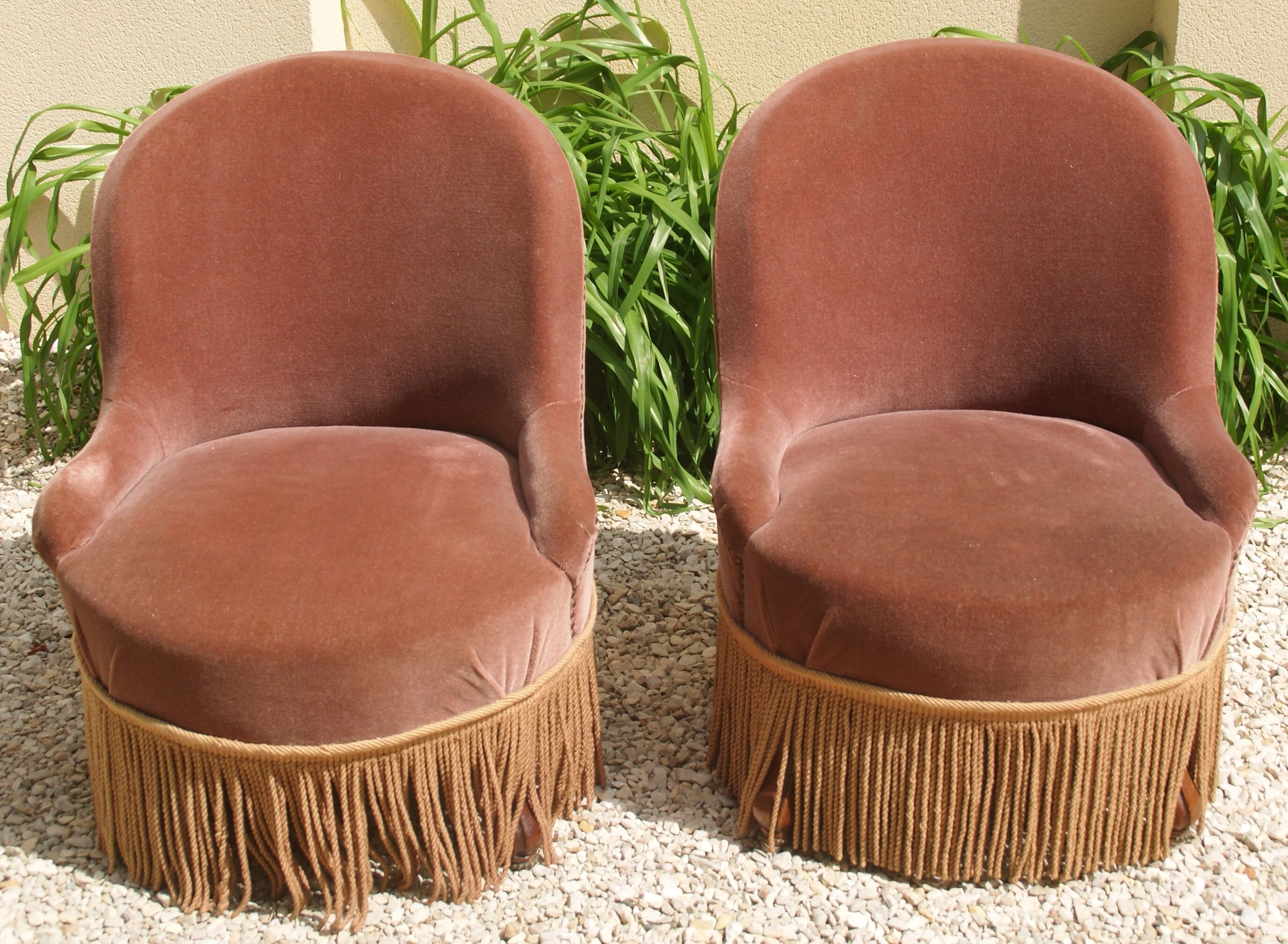 Pair of toad armchairs Napoleon III