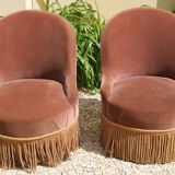 Pair of toad armchairs Napoleon III