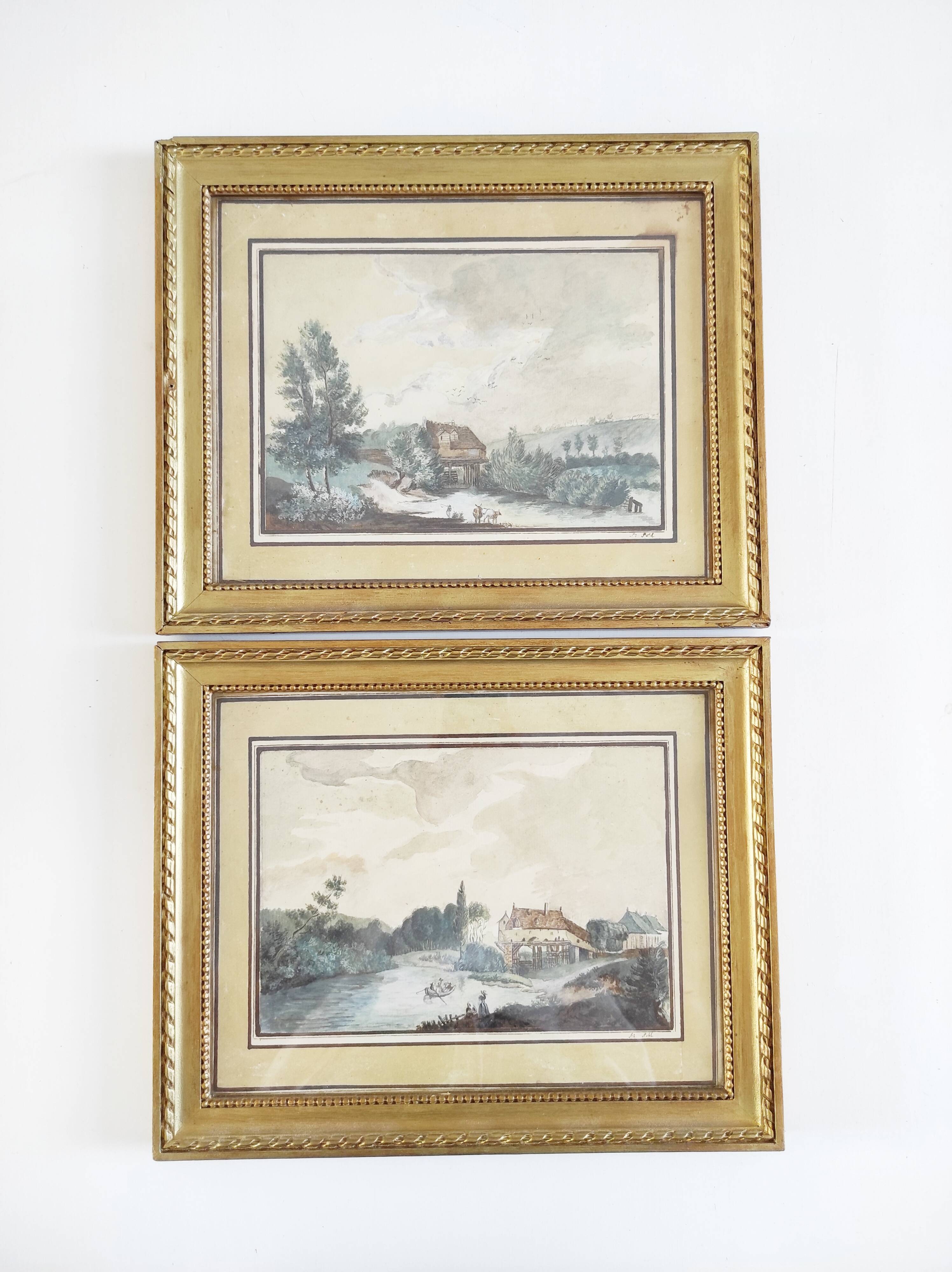 Two signed 19th century landscape watercolors