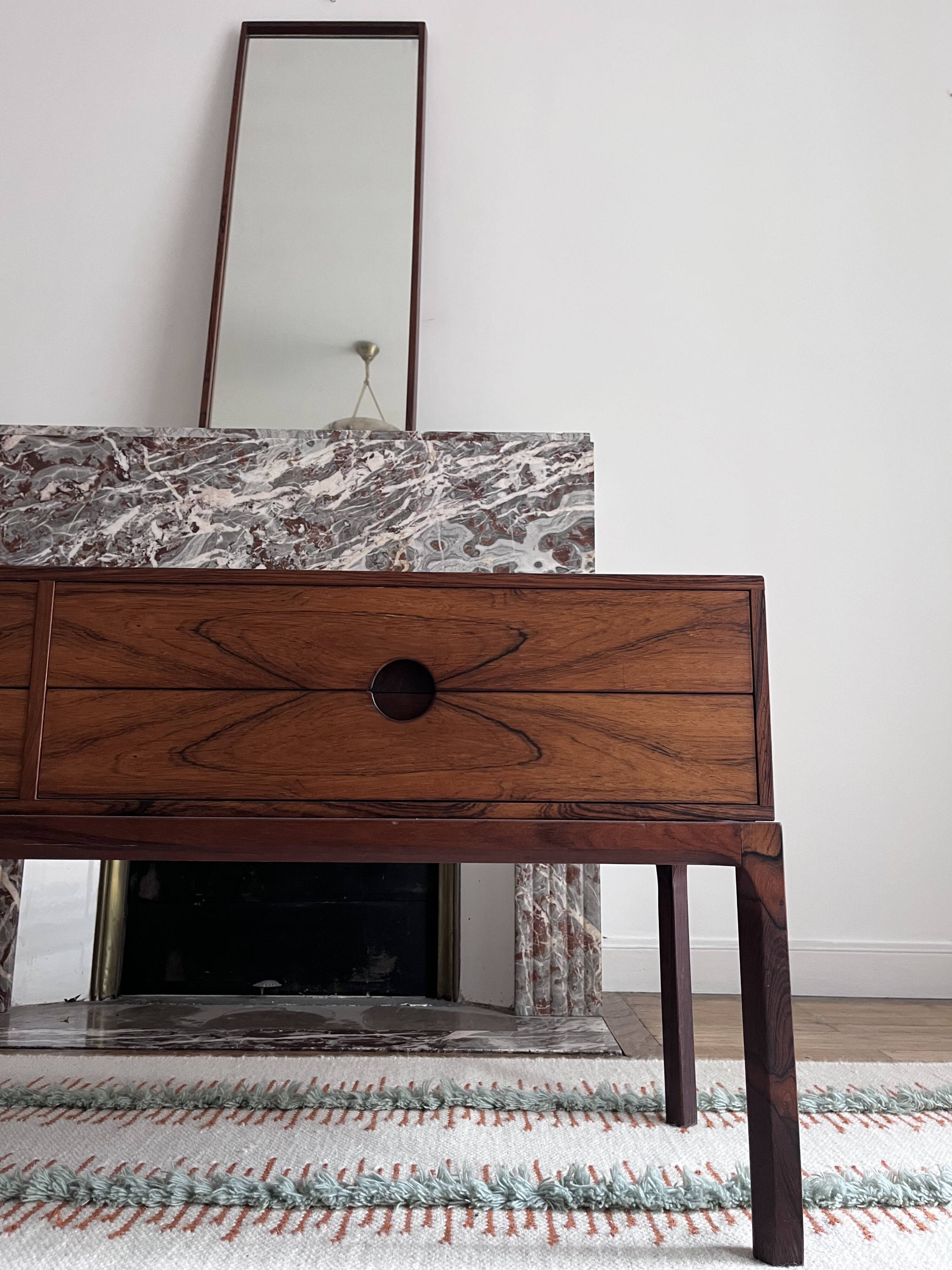 Low enfilade in rosewood by Kai Kristiansen for Aksel Kjersgaard