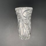 Chiseled glass vase