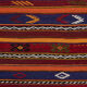 Striped turkish kilim runner rug 66 x 281 cm