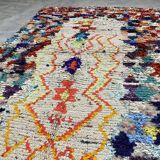 Multicolor carpet in boucherouite fabric 140x220cm