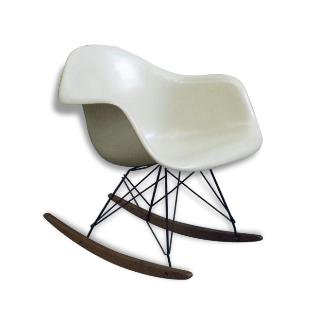 Rocking chair Eames Herman Miller parchemin