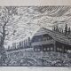 Wood engraving by Engelbert Habersberger (1929-2006)