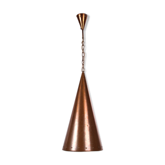 Danish Hand-Hammered Copper Pendant Lamp by E.S Horn Aalestrup, 1950s