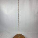 Pencil split reed, rattan, bamboo & brass pendant lamp, italy, 1970s