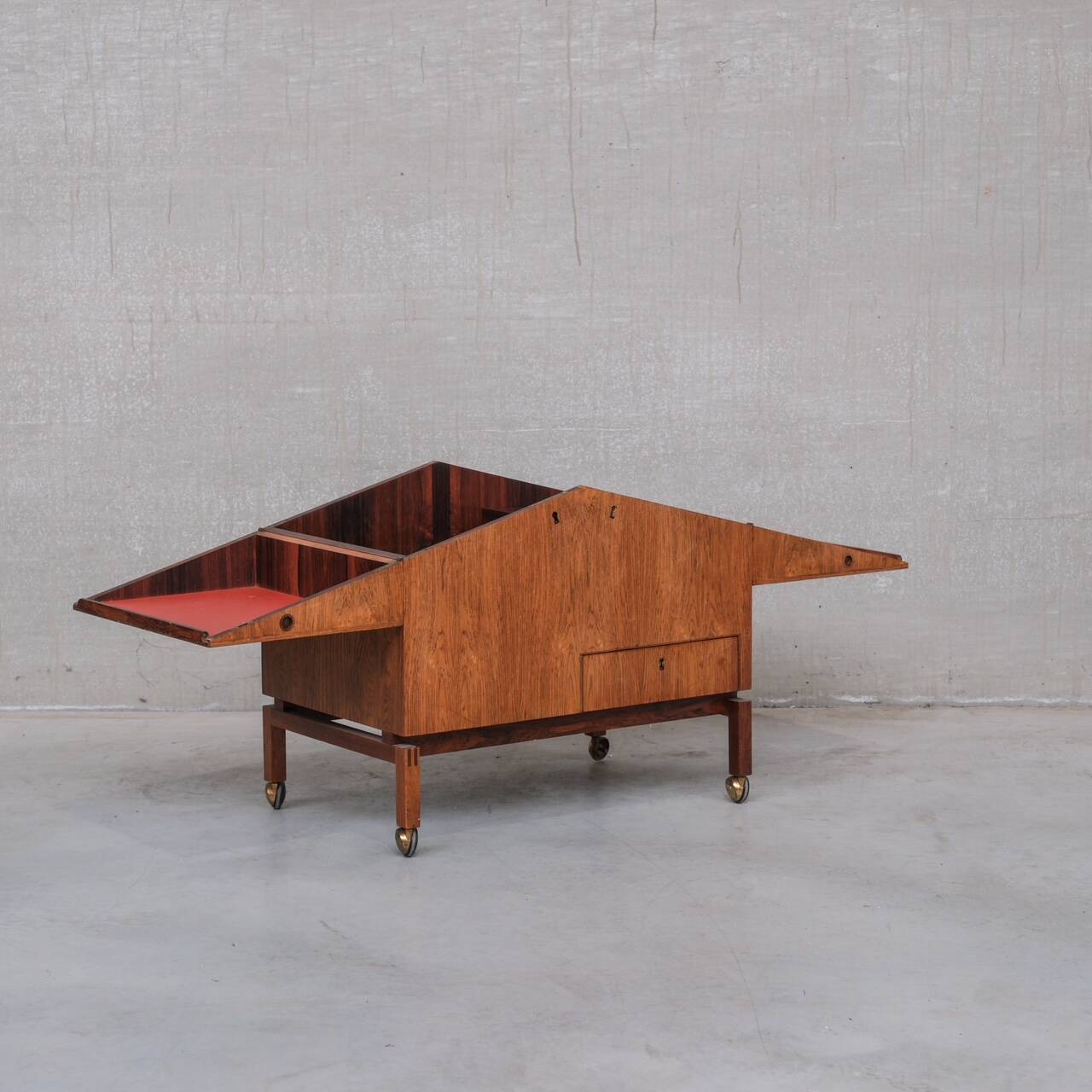 Leif Alring Danish Rosewood Mid-century Bar Cabinet