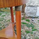Empire style pedestal table with marble top