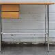 Bureau vintage en bois et tube chromé
