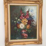 Tableau de fleurs toile encadrée