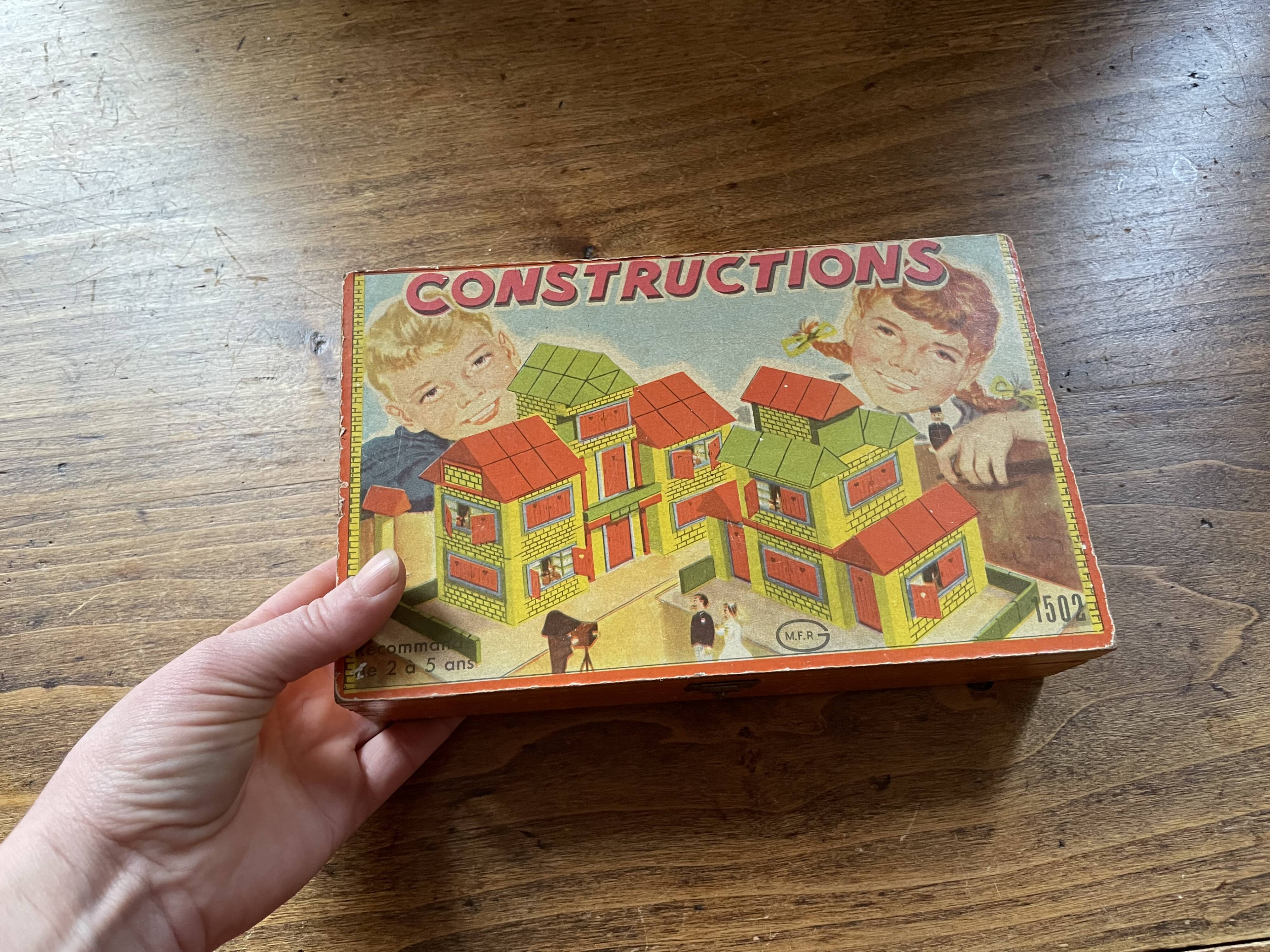 Old wooden game box, vintage