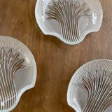 Six ramequins en verre strié