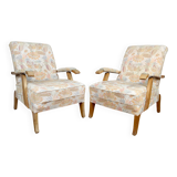 Pair of Important Adjustable Armchairs, French Design, Circa 1950