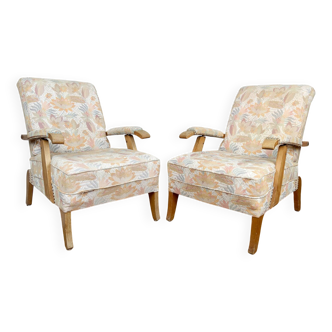 Paire d'Importants Fauteuils Réglables, Design Français, Circa 1950