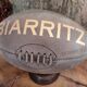 Vintage leather rugby ball Biarritz Pays Basque