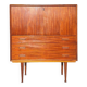 Vintage teak secretary furniture, antique desk