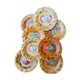 8 assiettes à dessert en barbotine