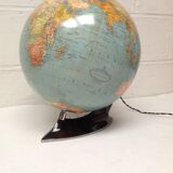 Globe terrestre en verre art déco illuminé Oestergaard columbus