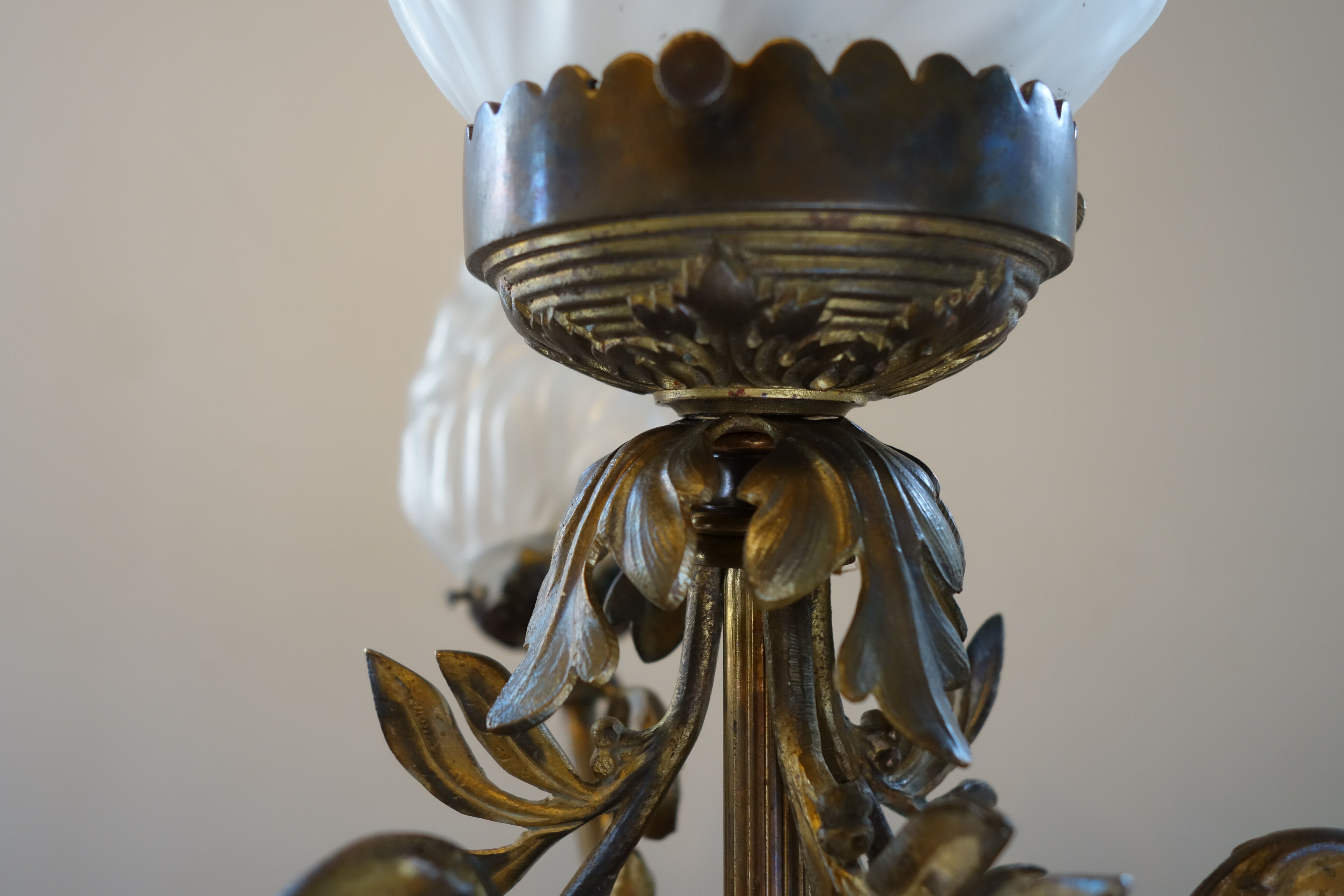 Lustre avec torchères style Napoléon 3